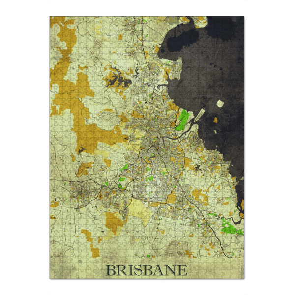 Puzzle Ravensburger "Brisbane Vintage City Map" artboxONE - Städte / Weitere,Kartografie