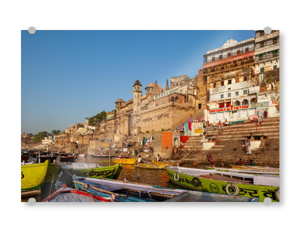 Acrylglasbild "Auf dem Ganges bei Varanasi" artboxONE - Architektur,Reise / Asien