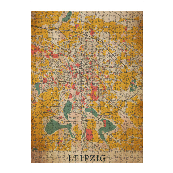 artboxONE Puzzle "Retro Map Leipzig" artboxONE - Städte / Weitere,Kartografie