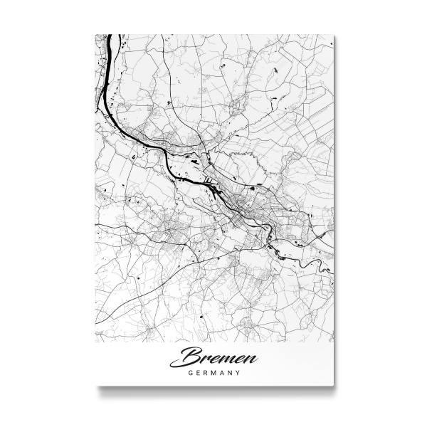 Galerie-Print "Bremen City Map" 30x20 cm artboxONE