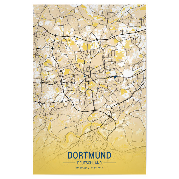 Poster 30x20 cm "Stadt Plan Dortmund" artboxONE - Städte / Weitere,Kartografie