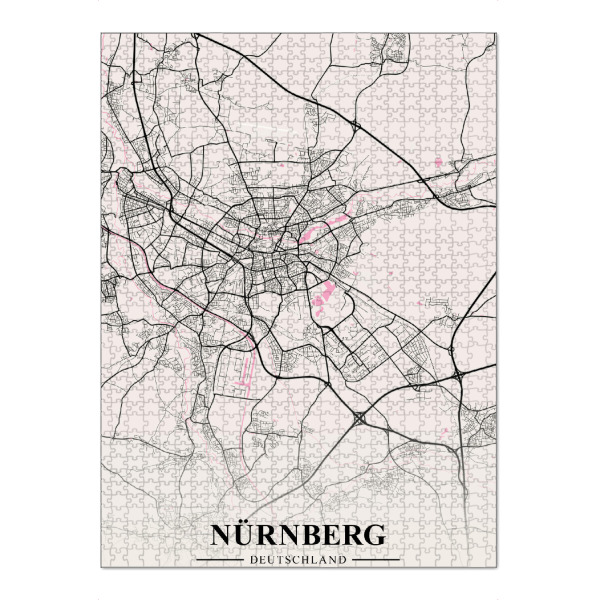 Puzzle Ravensburger "City Map Nürnberg" artboxONE - Städte / Weitere,Kartografie