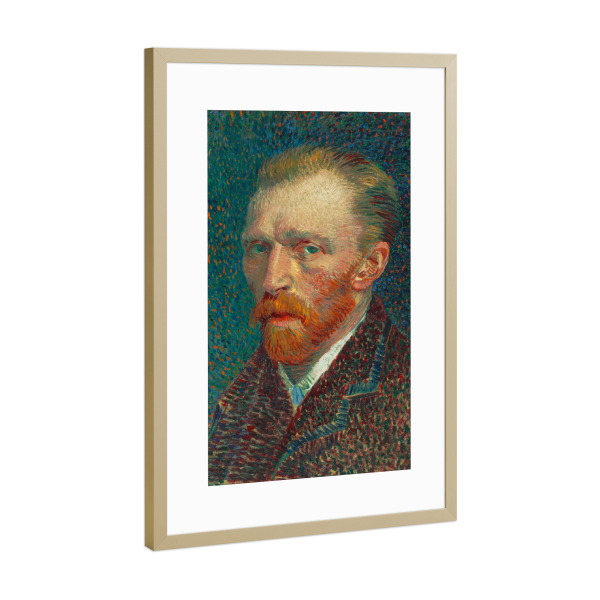Poster mit Rahmen Gold "Van Gogh - Selbstbildnis" artboxONE - Abstrakt,Menschen