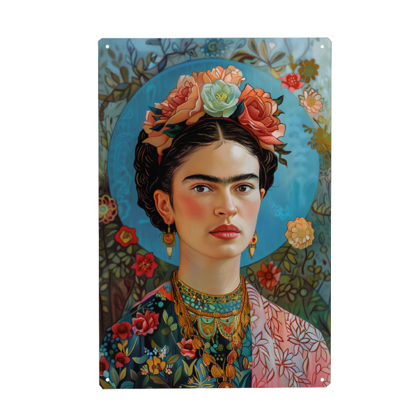Holzbild "Frida's Malerische Welt" artboxONE - Natur,Floral,Menschen
