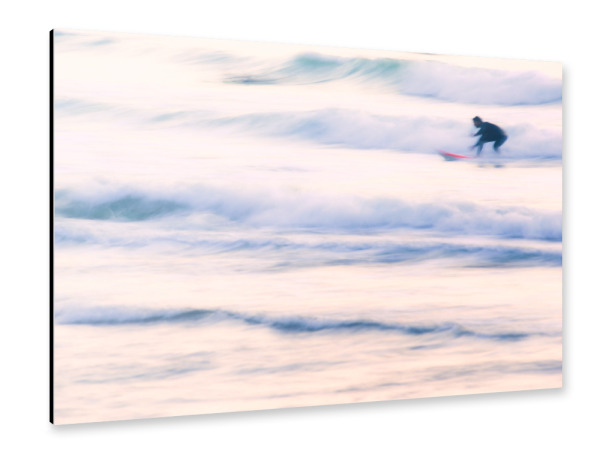 Alu-Dibond "Surfing man" 30x20 cm artboxONE