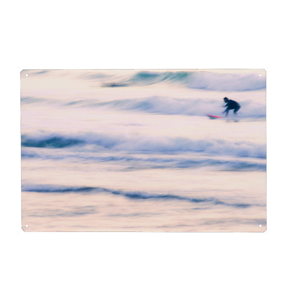 Metall Poster "Surfing man" artboxONE - Menschen,Reise / Strand und Meer,Sport,Für Papa