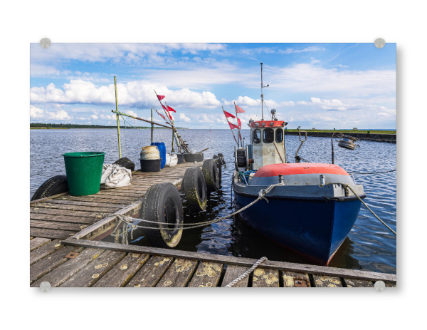 Acrylglasbild "Fischerboot in Kamminke" artboxONE - Natur,Reise,Reise / Strand und Meer