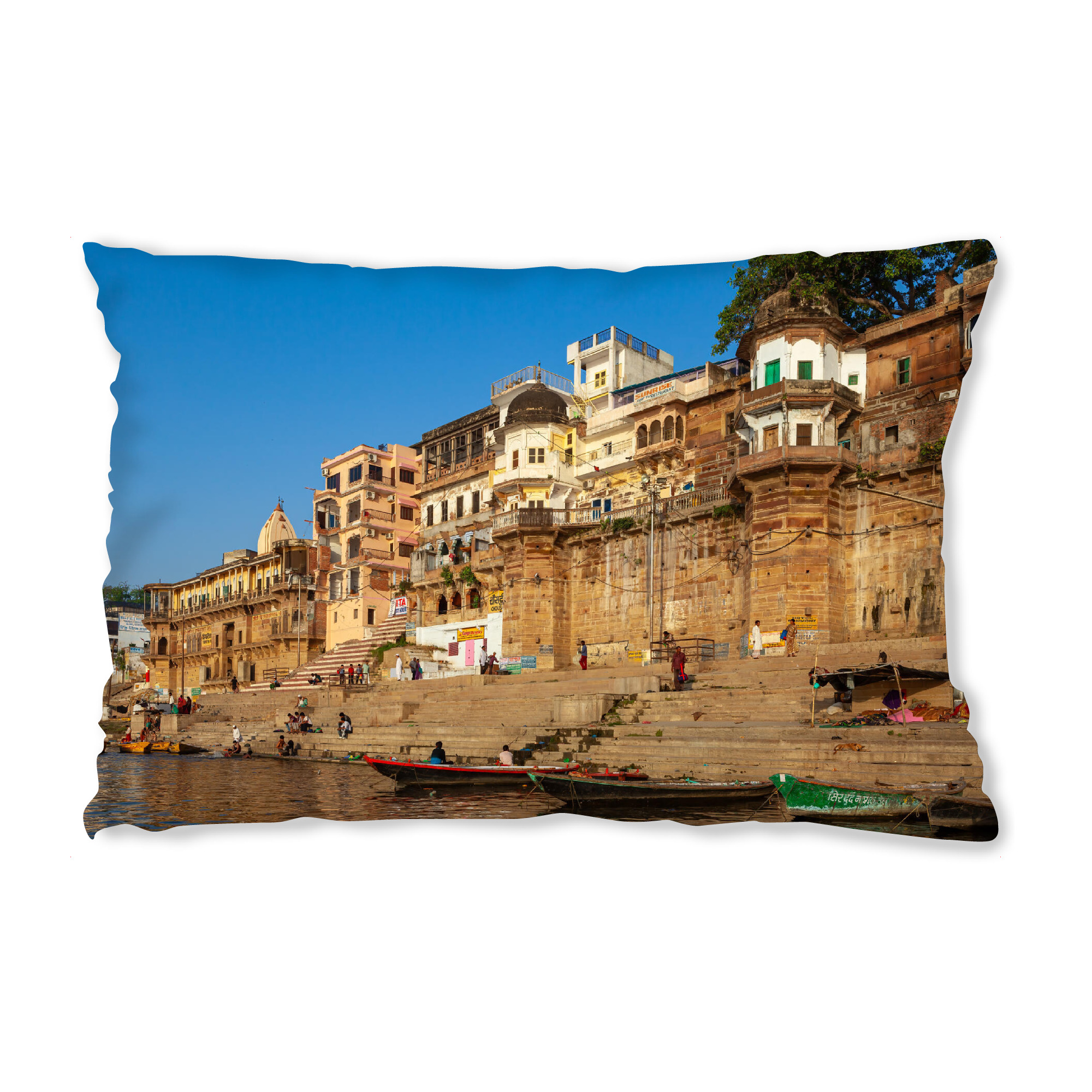 Design-Kissen "Am Ufer des Ganges in Varanasi" artboxONE - Architektur,Reise / Asien