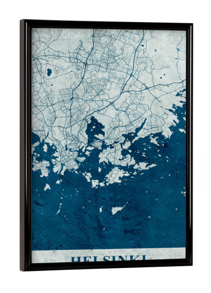 Poster mit schwarzem Rahmen "Helsinki Vintage" artboxONE - Städte / Weitere,Kartografie