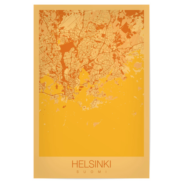 Poster 30x20 cm "Stadt Helsinki Map" artboxONE - Städte / Weitere,Kartografie