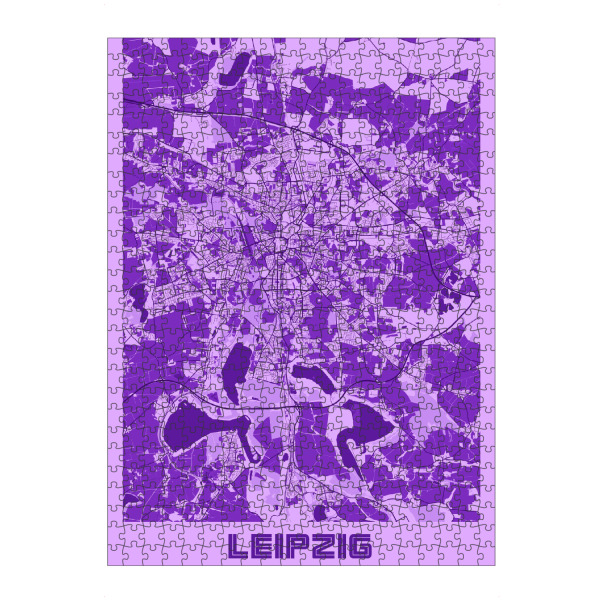 artboxONE Puzzle "City Map von Leipzig" artboxONE - Städte / Weitere,Kartografie
