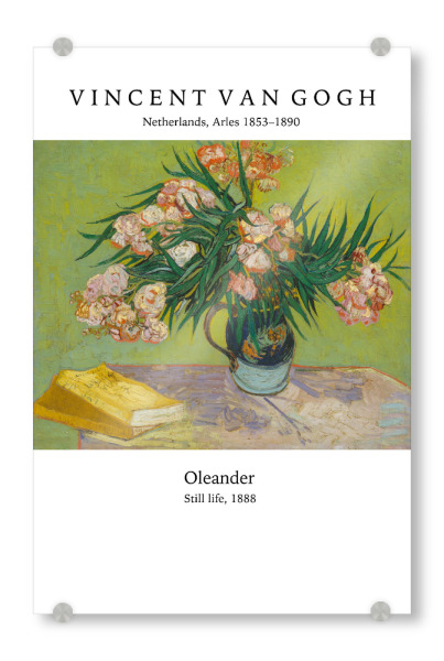 Acrylglasbild "Vincent van Gogh - Oleander" artboxONE - Typografie,Natur,Floral