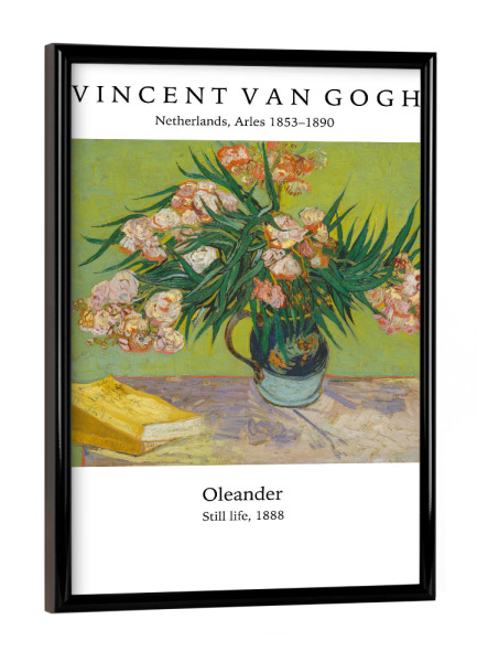 Poster mit schwarzem Rahmen "Vincent van Gogh - Oleander" artboxONE - Typografie,Natur,Floral