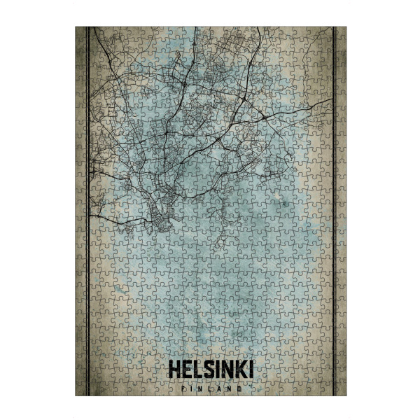 Puzzle Ravensburger "Helsinki Retro City" artboxONE - Städte / Weitere,Kartografie