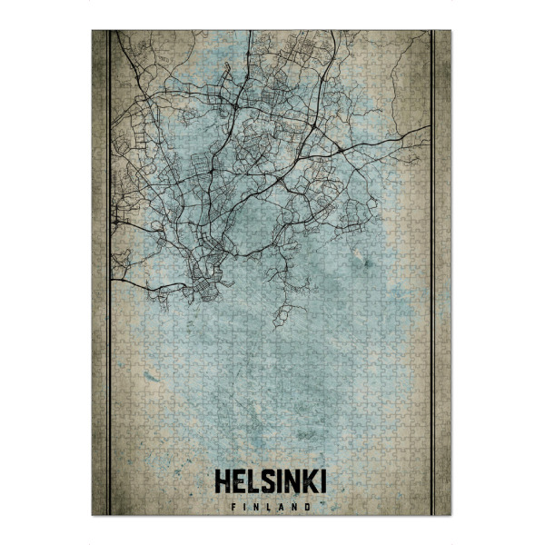 Puzzle Ravensburger "Helsinki Retro City" artboxONE - Städte / Weitere,Kartografie
