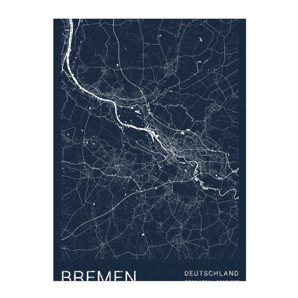 Puzzle Ravensburger "Bremen Stadtkarte" artboxONE - Städte / Weitere,Kartografie