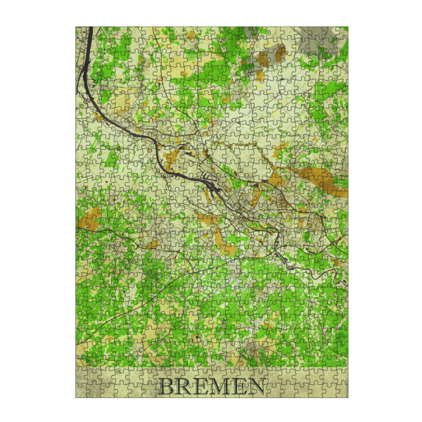 Puzzle Ravensburger "Bremen Vintage City Map" artboxONE - Städte / Weitere,Kartografie