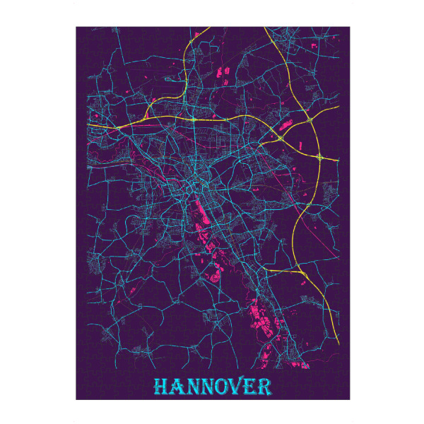 Puzzle Ravensburger "Stadtplan Hannover" artboxONE - Städte / Weitere,Kartografie