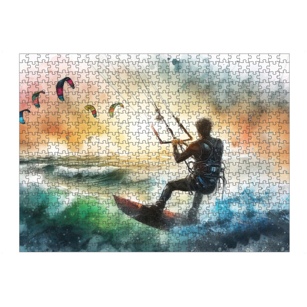 Puzzle Ravensburger "Kitesurfen in Aquarell C" artboxONE - Sport,Sport / Motivation