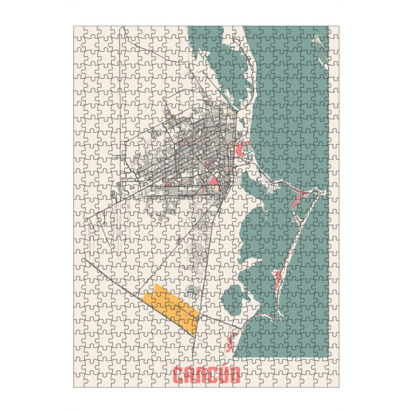 artboxONE Puzzle "Cancun Stadt" artboxONE - Städte / Weitere,Kartografie
