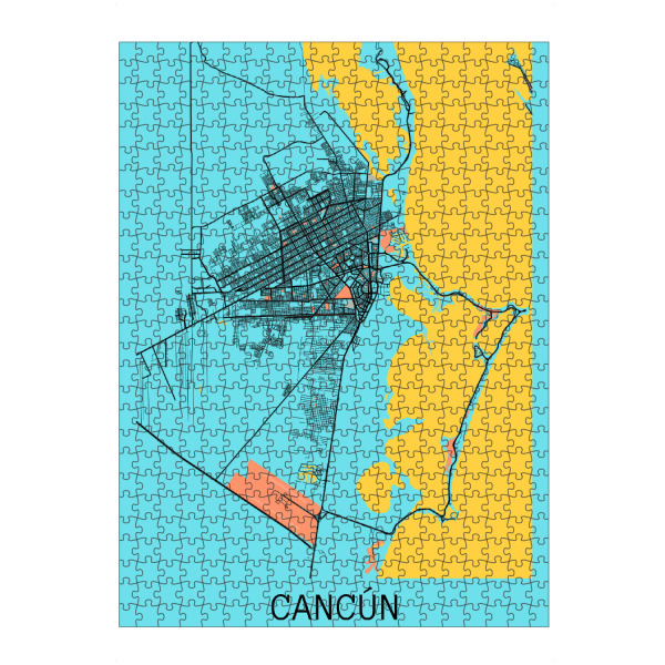 artboxONE Puzzle "Cancun Stadtplan" artboxONE - Städte / Weitere,Kartografie