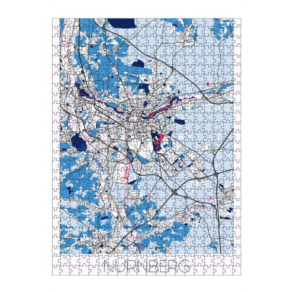 Puzzle Ravensburger "CityMap von Nürnberg" artboxONE - Städte / Weitere,Kartografie