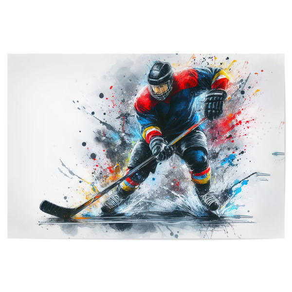 Poster "Eishockey F" artboxONE - Sport,Sport / Motivation - Sport,Sportler,Farbe,Aktion,Bunt,Wettbewerb,Hockey,Eishockey