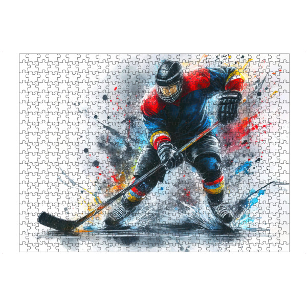 Puzzle Ravensburger "Eishockey F" artboxONE - Sport,Sport / Motivation - Sport,Sportler,Farbe,Aktion,Bunt,Wettbewerb,Hockey,Eishockey - Bild sport