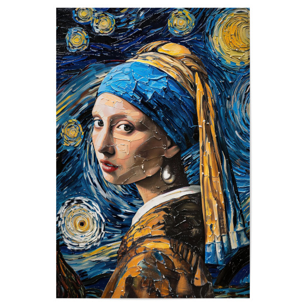 Poster 30x20 cm "Perlenohrring x Sternennacht" artboxONE - Streetart