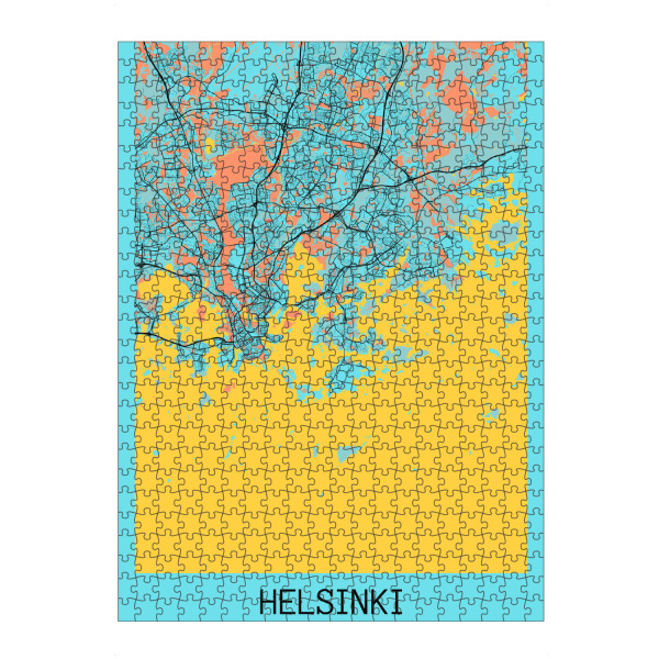 artboxONE Puzzle "Helsinki Stadtplan" artboxONE - Städte / Weitere,Kartografie
