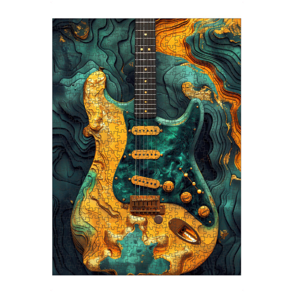 Puzzle Ravensburger "Gitarrenmusikinstrumentenkunst F" artboxONE - Musik - Gitarre,Gitarren,Musik,Ton,Instrument,Musikinstrument - Bild gitarre