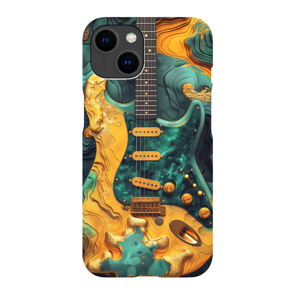 iPhone "Gitarrenmusikinstrumentenkunst F" Premium-Case Handyhülle artboxONE