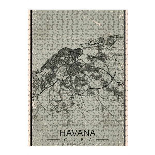 artboxONE Puzzle "Retro Map Havanna" artboxONE - Städte / Weitere,Kartografie
