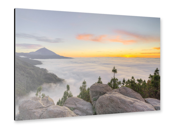 Alu-Dibond "Teneriffa bei Sonnenuntergang" 30x20 cm artboxONE