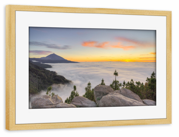 Poster mit Rahmen kiefer "Teneriffa bei Sonnenuntergang" artboxONE - Natur,Reise,Reise / Länder