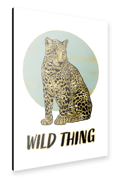 Alu-Dibond "Wild Thing mit Leopard" 75x50 cm artboxONE