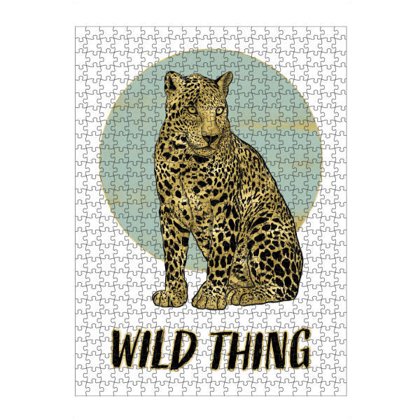 Puzzle Ravensburger "Wild Thing mit Leopard" artboxONE - Typografie,Tiere
