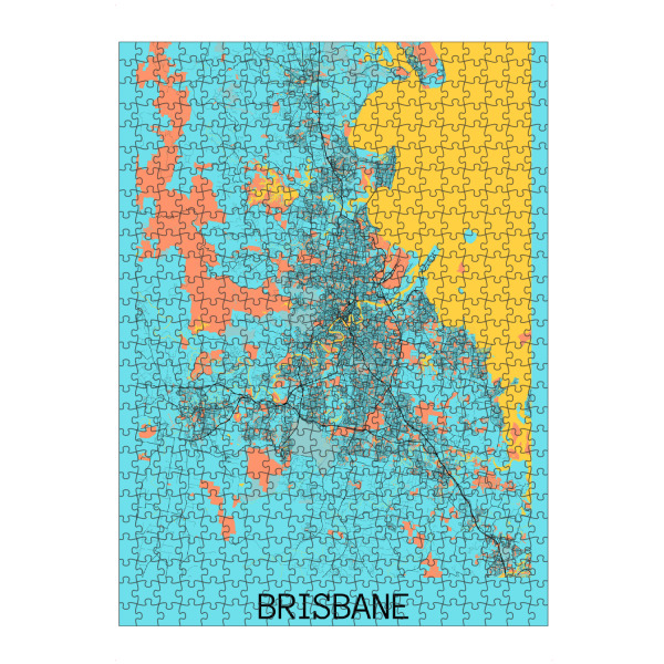 artboxONE Puzzle "Brisbane Stadtplan" artboxONE - Städte / Weitere,Kartografie