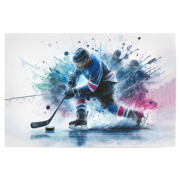 Poster 30x20 cm "Eishockey B" artboxONE - Sport,Sport / Motivation - Sport,Sportler,Farbe,Aktion,Bunt,Wettbewerb,Hockey,Eishockey