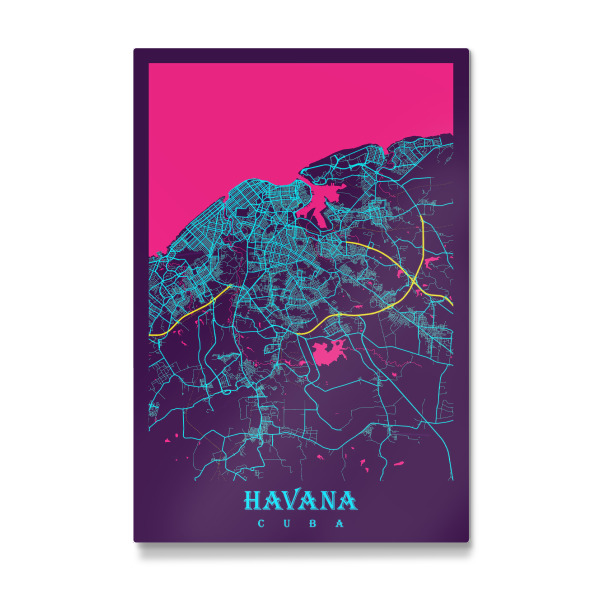 Galerie-Print "Stadtplan Havanna" 30x20 cm artboxONE
