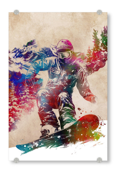 Acrylglasbild "Snowboarder Sportart A" artboxONE - Sport,Sport / Motivation - Snowboard,Snowboarder,Snowboarden,Wintersport,Sport