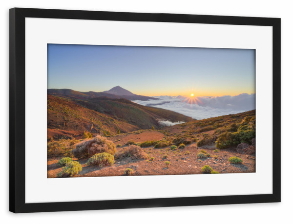 Poster mit Rahmen schwarz "Abend auf Teneriffa" artboxONE - Natur,Reise,Reise / Länder