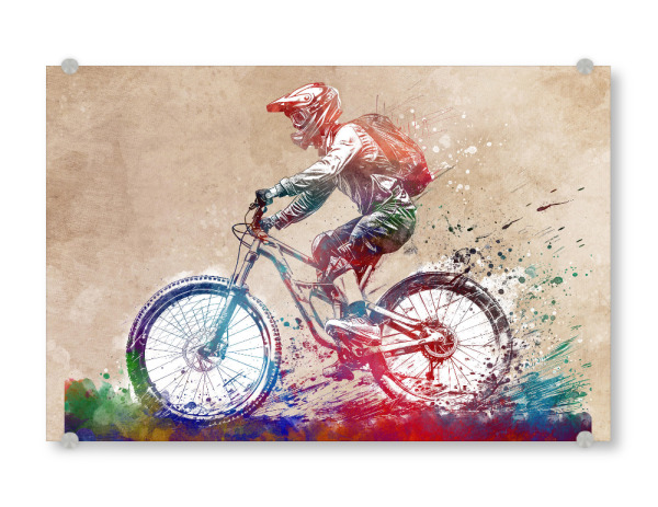 Acrylglasbild "Radsportkunst R" artboxONE - Sport,Sport / Motivation - Fahrrad,Radfahren,Fahrrad,Biker,Radfahrer,Grafik,Bmx