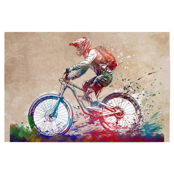 Poster 30x20 cm "Radsportkunst R" artboxONE - Sport,Sport / Motivation - Fahrrad,Radfahren,Fahrrad,Biker,Radfahrer,Grafik,Bmx