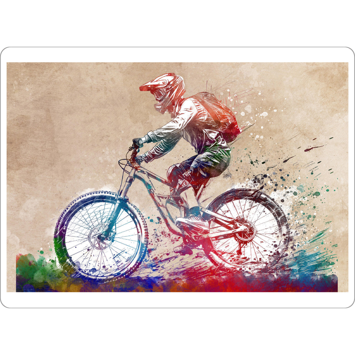 Tischset "Radsportkunst R" artboxONE - Sport,Sport / Motivation - Fahrrad,Radfahren,Fahrrad,Biker,Radfahrer,Grafik,Bmx - Bild fahrrad