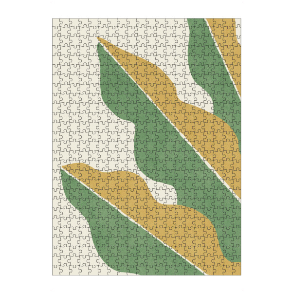 Puzzle Ravensburger "Blatt botanisches grünes Gold" artboxONE - Natur,Floral,Abstrakt