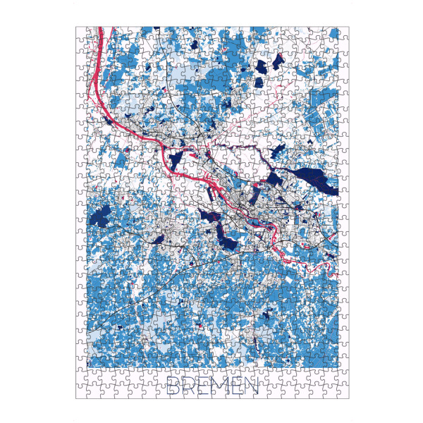 artboxONE Puzzle "City Map Bremen" artboxONE - Städte / Weitere,Kartografie