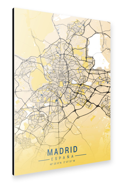 Alu-Dibond "City von Madrid" 30x20 cm artboxONE