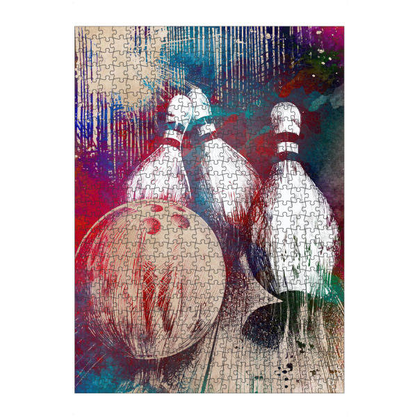 artboxONE Puzzle "Bowling Sportkunst A" artboxONE - Sport,Sport / Motivation - Bowling,Schüssel,Sport,Grafik,Illustration - Bild bowling