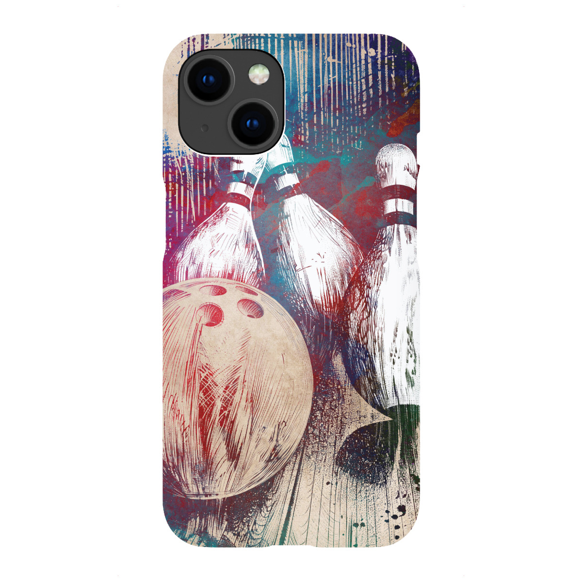 "Bowling Sportkunst A"für iPhone - Premium-Case Handyhülle artboxONE